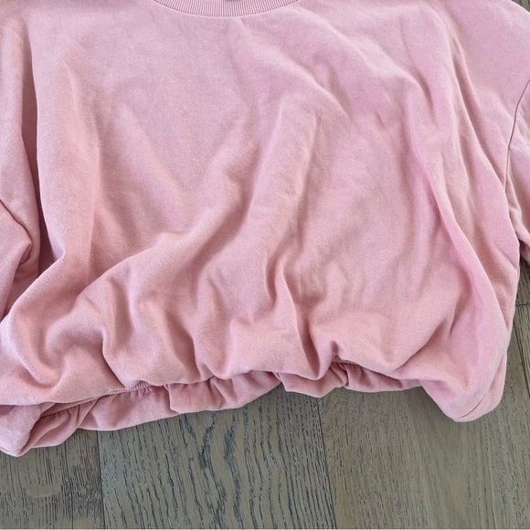 Women's Bubble Hem Sweatshirt Wild Fable Cropped Sweatshirt Size M Medium Coral - Picture 3 of 8